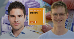Matthias Müller gegen Nicola Sigrist (JUSO) im SRF-Forum zum Thema: Ist Erben gerecht oder nicht?